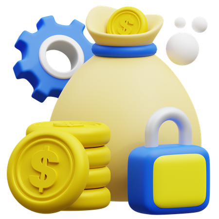 Segurança monetária  3D Icon