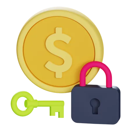 Segurança monetária  3D Illustration