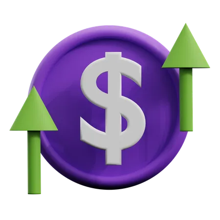 Dinheiro para cima  3D Icon