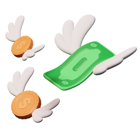 Dinheiro voador  3D Icon