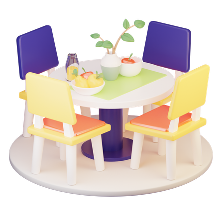 Dining table  3D Icon