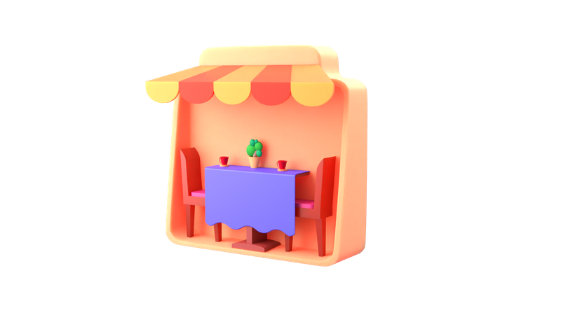 Dining Table  3D Illustration