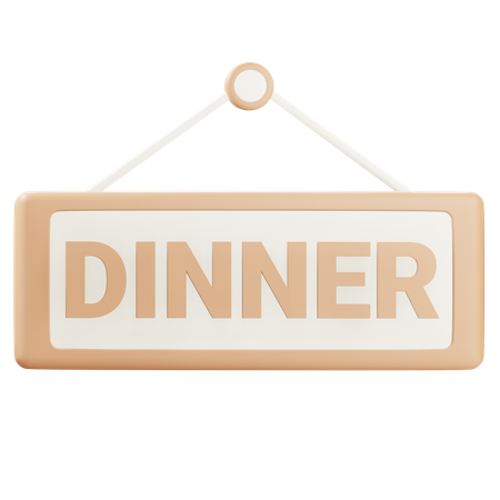 Dinner Sign  3D Icon
