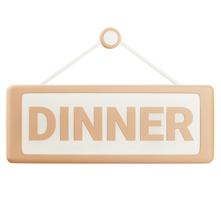 Dinner Sign  3D Icon