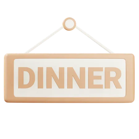 Dinner Sign  3D Icon