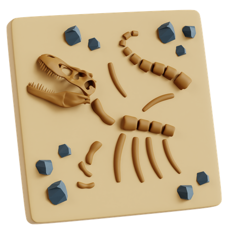 Dinosaur Fossil  3D Icon