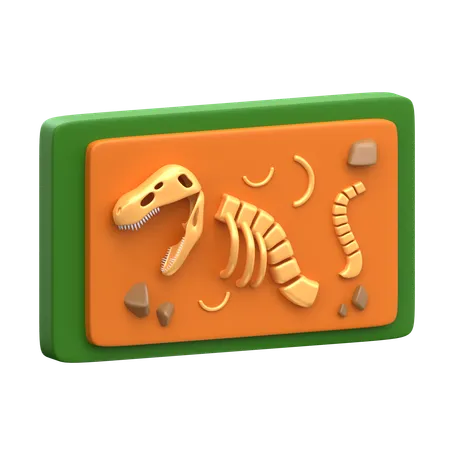 Dinosaur Fossil  3D Icon