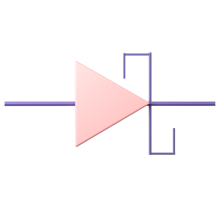 Diode Schottky  3D Icon