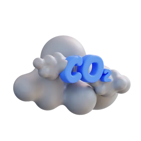 Ilustracao 3 D De Uma Nuvem Com Dioxido De Carbono 3D Icon