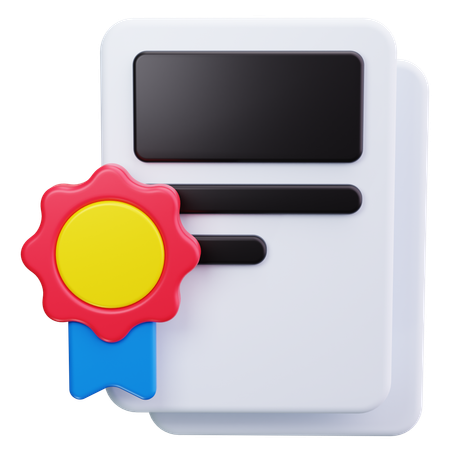 Diploma  3D Icon