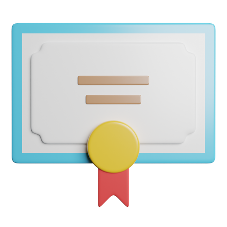 Diploma  3D Icon