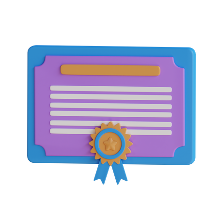 Diploma  3D Icon