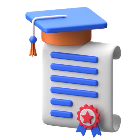 Diploma  3D Icon