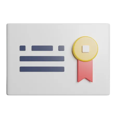 Diploma  3D Icon