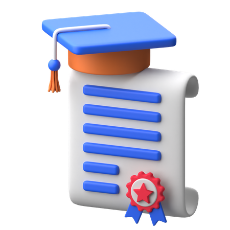 Diploma  3D Icon