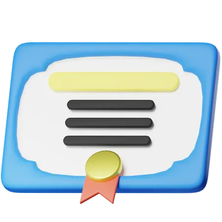 Diploma  3D Icon