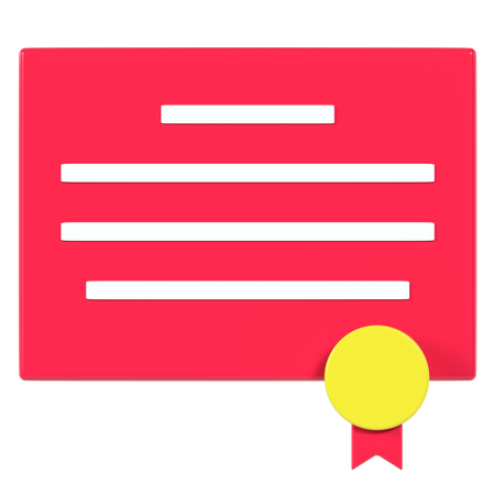 Diploma  3D Icon