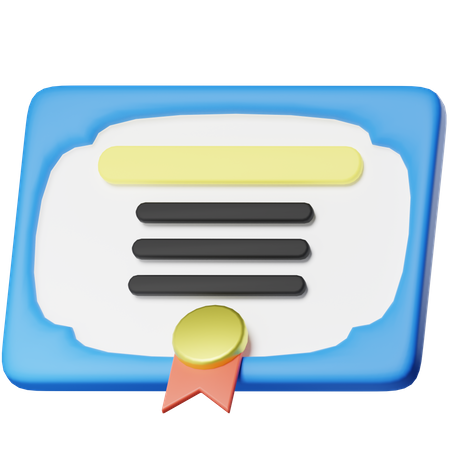 Diploma  3D Icon