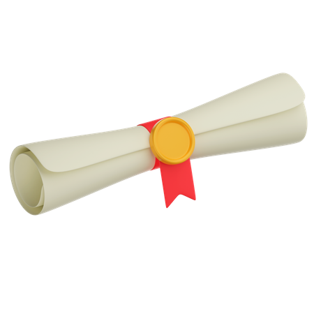 Diploma  3D Icon