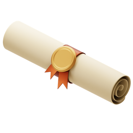 Diploma  3D Icon