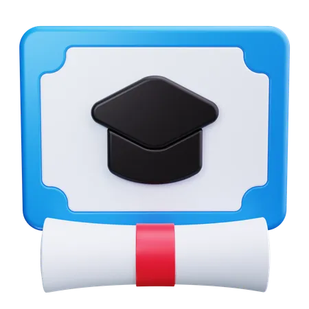 Certificado de diploma  3D Icon