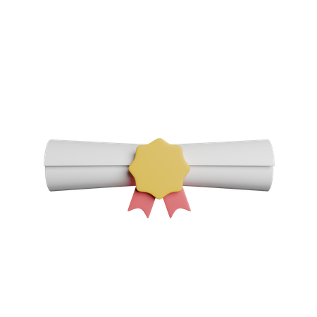 Certificado de diploma  3D Icon