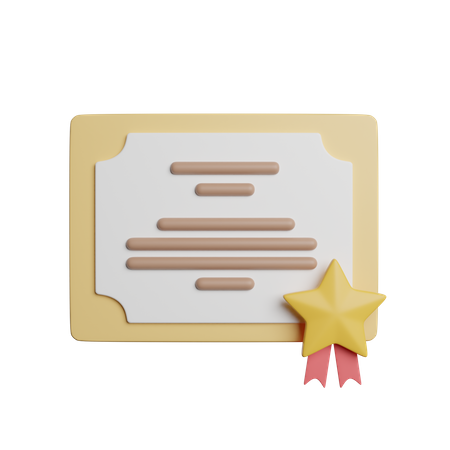 Certificado de diploma  3D Icon