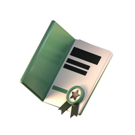 Diploma Certificate  3D Icon