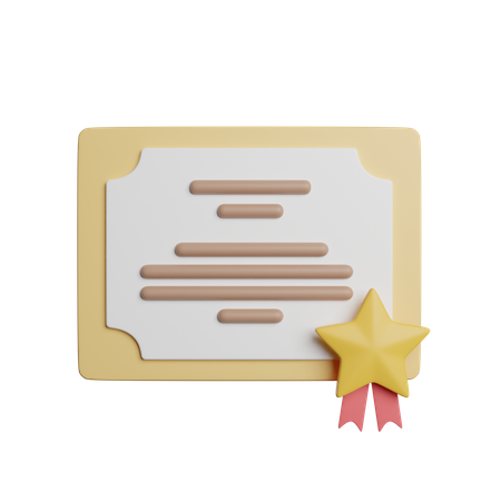 Diploma Certificate  3D Icon