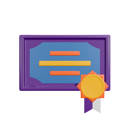 Diploma Certificate  3D Icon