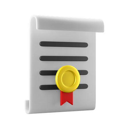 Diploma Certificate  3D Icon