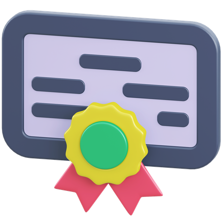 Diploma Certificate  3D Icon