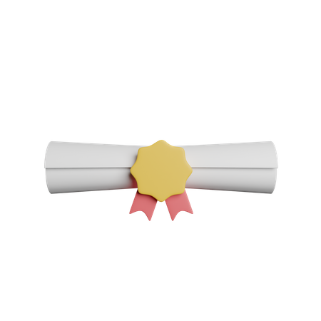 Diploma Certificate  3D Icon