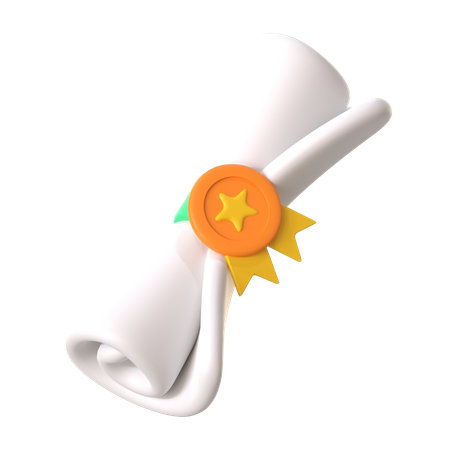 Diploma Certificate  3D Icon