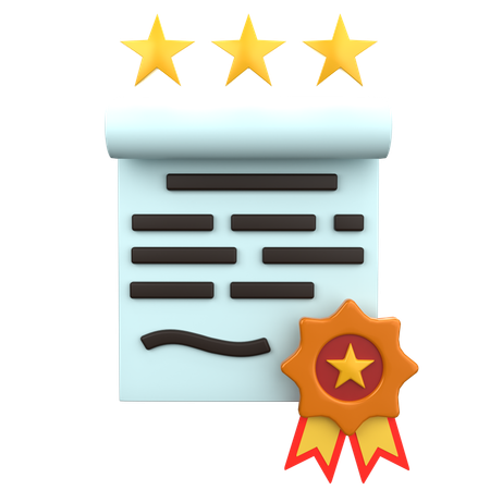 Diploma Certificate  3D Icon