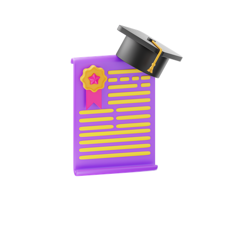 Diploma de graduación  3D Icon