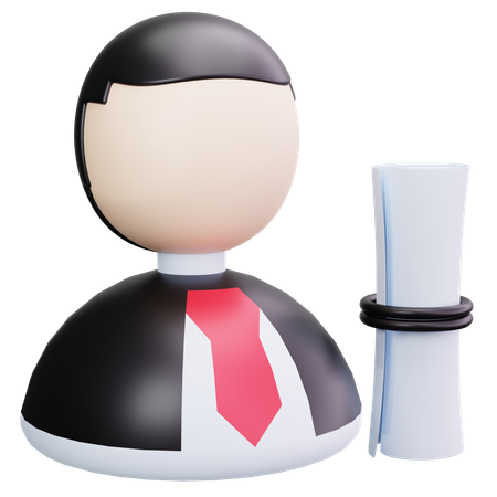 Diploma do candidato  3D Icon