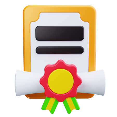 卒業証書の巻物  3D Icon