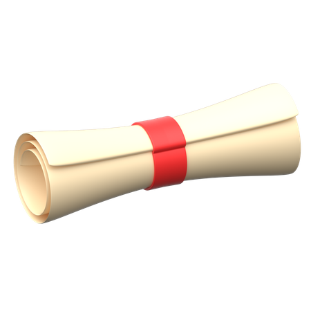 Diploma Scroll  3D Icon