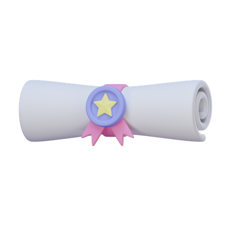 Diploma Scroll  3D Icon