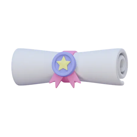 Diploma Scroll  3D Icon