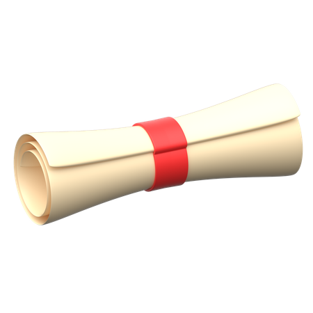 Diploma Scroll  3D Icon