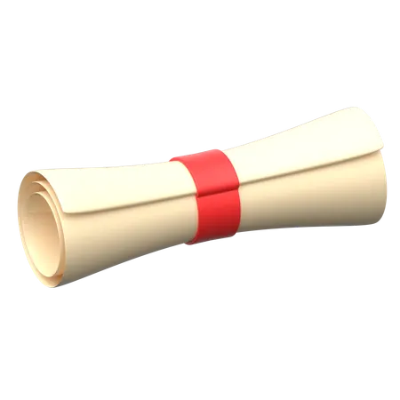 Diploma Scroll  3D Icon