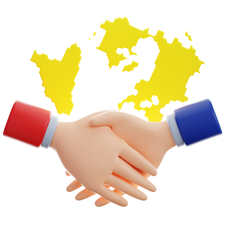 Diplomatic handshake  3D Icon