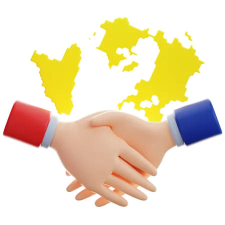 Diplomatic handshake  3D Icon