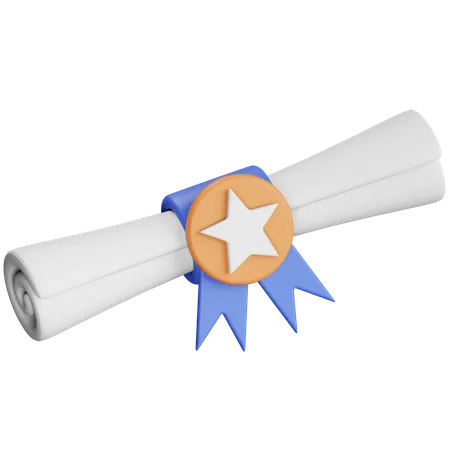 Diplôme  3D Icon