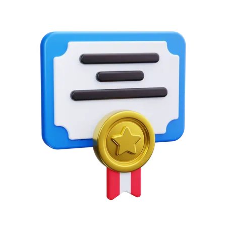 Diplôme  3D Icon