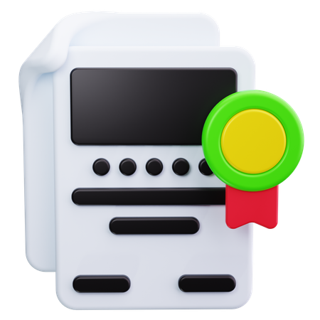 Diplôme  3D Icon