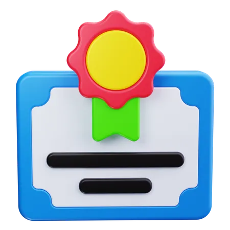 Diplôme  3D Icon