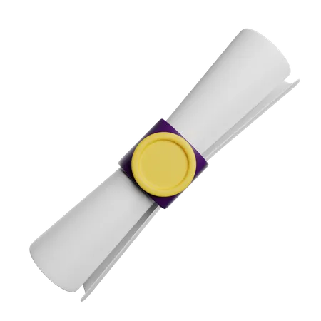 Diplôme  3D Icon